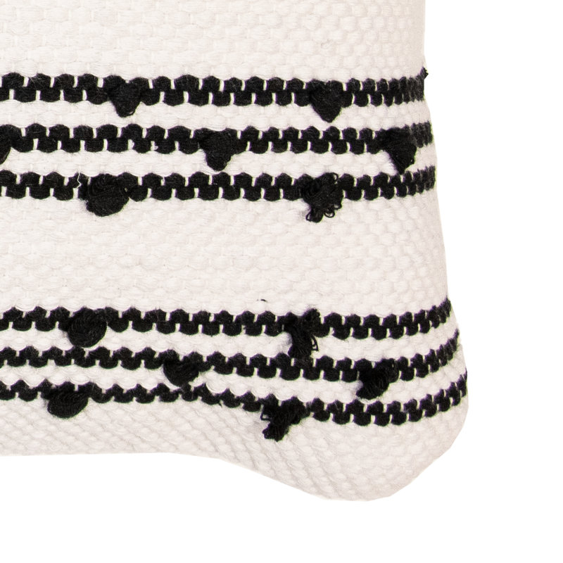 Cotton Striped 24'' Throw Pillow