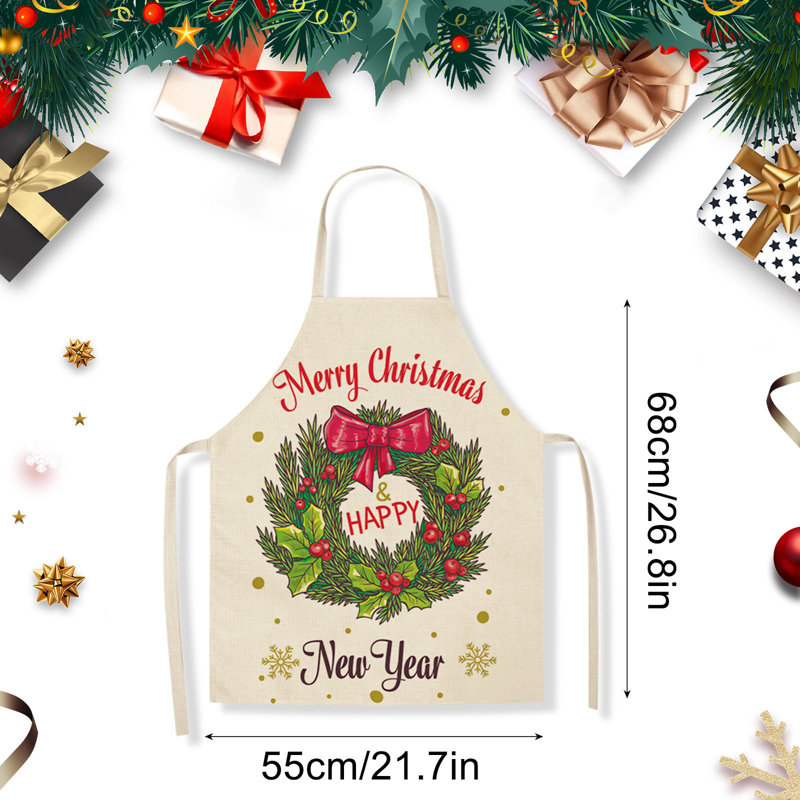 Christmas Snowman Holiday Apron For Women, Adjustable Bib Kitchen Apron For Party Decor, Color B, B