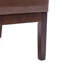 Chaise d'appoint contemporaine avec revêtement doux et base en bois d'hévéa, structure stable à texture fine brun foncé, charme-1445435615