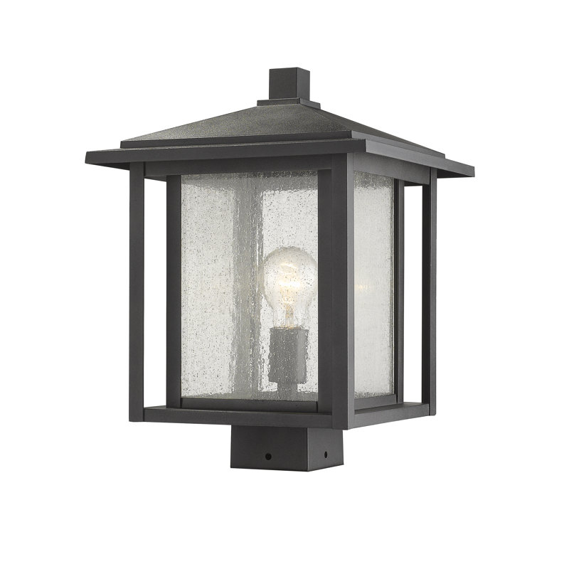 Iwan Seeded Lantern Head, 15" H x 11" W x 11" D, Black