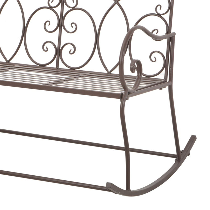 Coova Metal Outdoor Bench, Brown