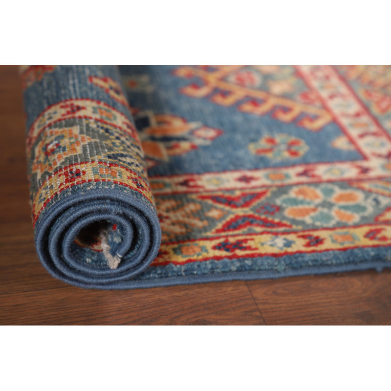 Tapis décoratif bleu Kazak