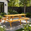 Table de pique-nique extérieure 8 personnes - Table de salle à manger de camping avec 2 sièges (2 bancs), capacité de 2220 lb, pour le jardin