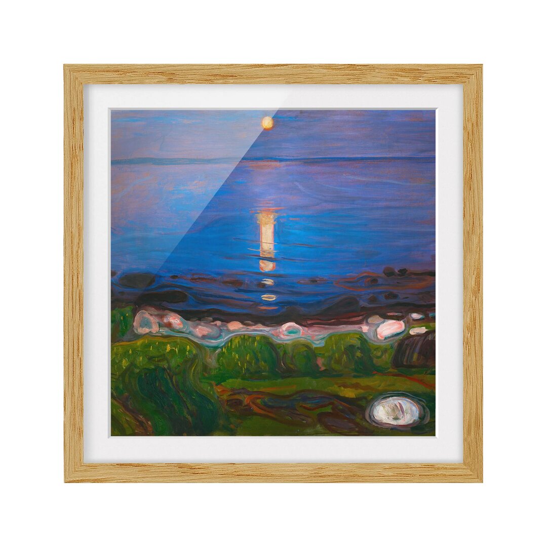 Picture With Frame - Edvard Munch - Summer Night At The Seashore - Square 1:1 - B