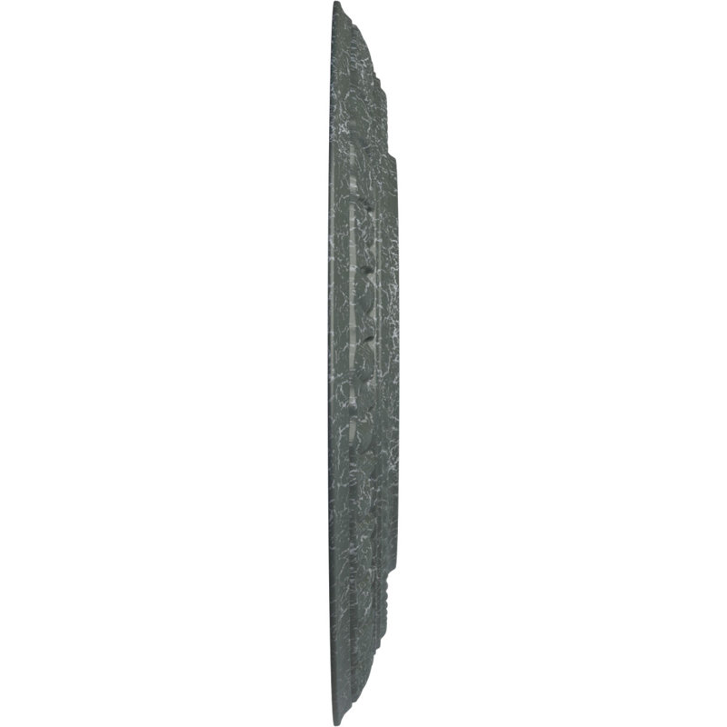 Médaillon de plafond Endurathane Artis, DO 15 3/4 po x P 1 3/8 po (convient aux auvents jusqu'à 6 7/8 po), fini craquelé vert athénien peint à la main
