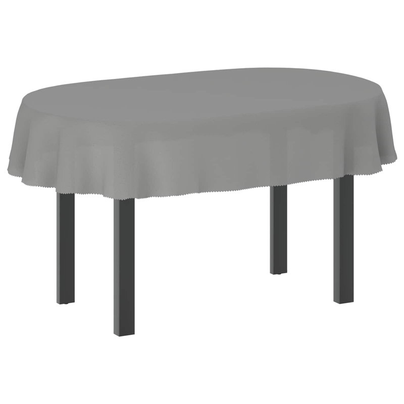  Table Cloth Plain Polyester Cover Fabric Tablecloth Kitchen Dining for, Light Grey