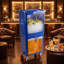 Bac à déchets de boissons commercial (paquet de 3, bleu) – Station de vidange à deux compartiments avec roues verrouillables pour bars, restaurants, traiteurs et événements-132780104