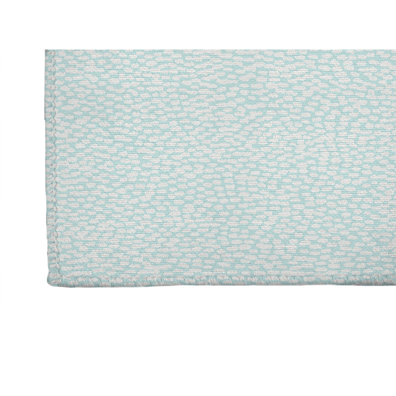 Twinkle Splat Lightweight Non-Slip Kitchen Mat, Rectangle 5' x 7', Light Blue