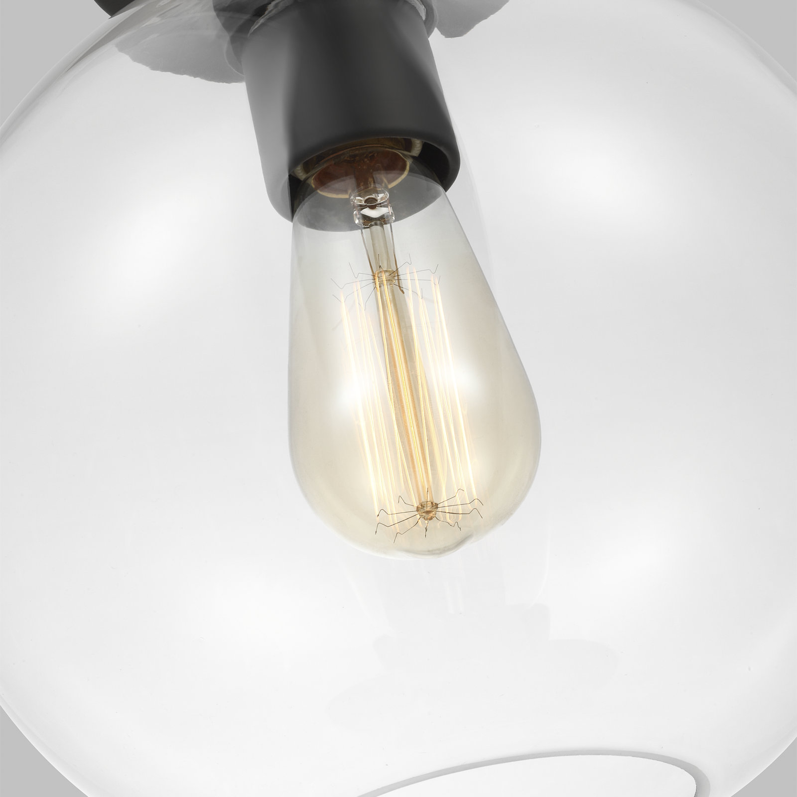 Childerley Single Light Semi Flush Mount, Midnight Black