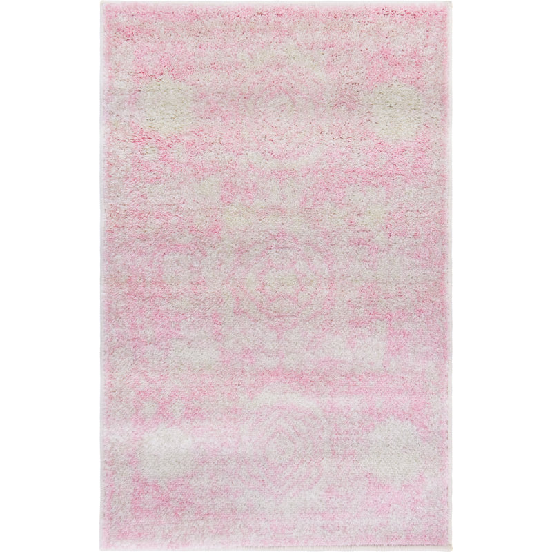 Tapis oriental rose / ivoire Fawe, Rectangle 2 pi x 3 pi 1 po