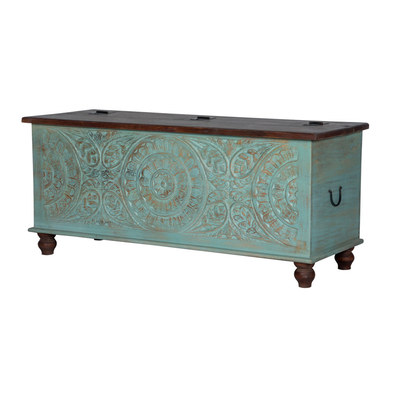 Eilifur Solid Wood Accent Trunk, Green
