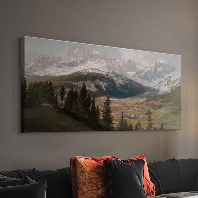 Série paysage - MLXIV - Toile tendue avec châssis - Prêt à accrocher, H 16 po x l 32 po