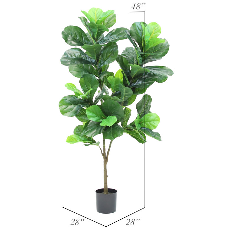 Figuier artificiel en pot, H 48 po x l 24 po x P 16 po