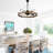 36" Rustic Wagon Wheel Ceiling Fan with Light and Remote Control 8-Light 6-speed Reversible Timer DC Motor Fan for Living Room Bedroom  