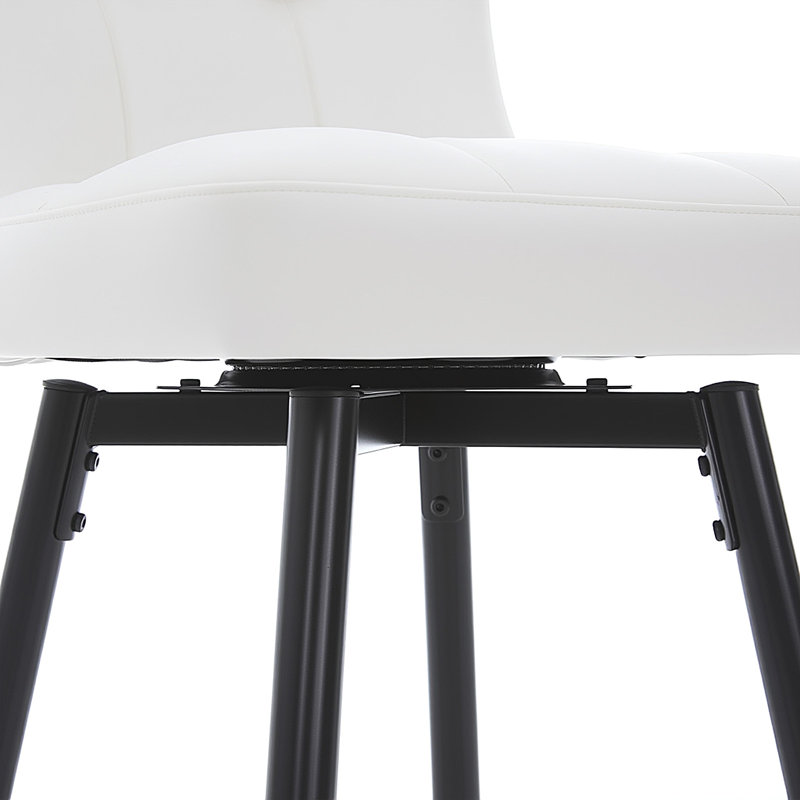 Tabouret de bar pivotant 26 po, Blanc, 2
