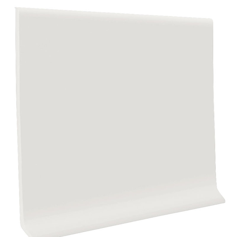 Vinyle: base murale amande de 0,08 po d'épaisseur x 48 po de largeur x 4 po de longueur, Blanc