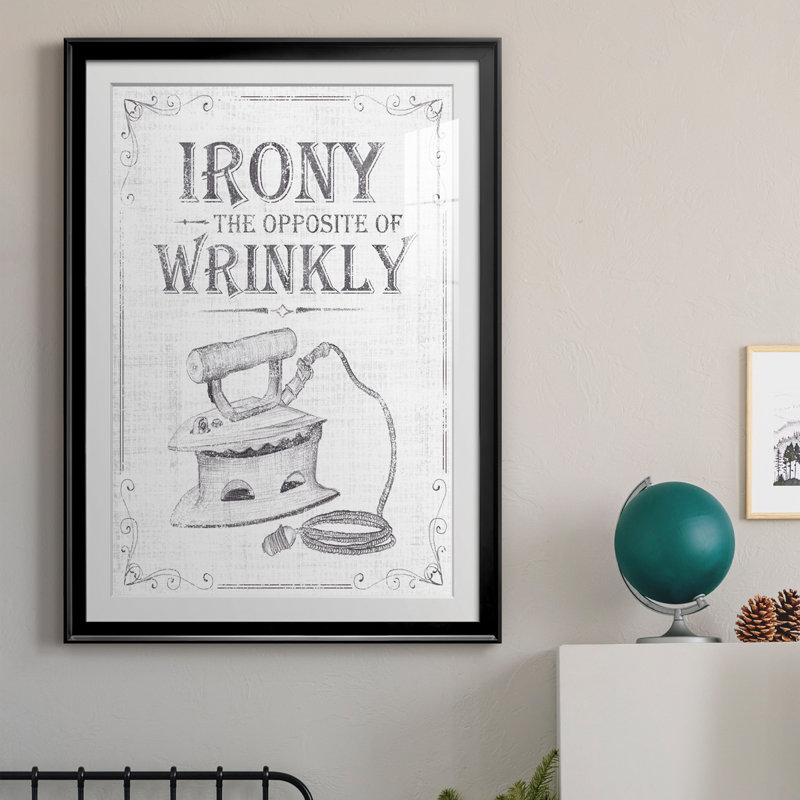 Laundry Today II - Single Picture Frame Print, Black Framed, 42.5" H x 30.5" W x 1" D