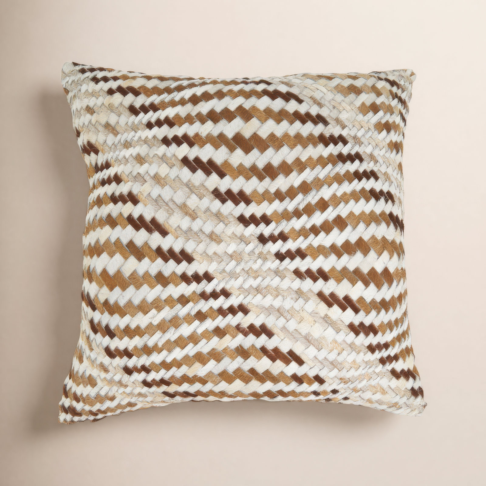 Taffeta 20" x 20" Genuine Leather Pillow Cover, No Insert