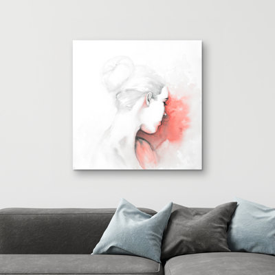 Pastel woman - 32"x32" art on canvas