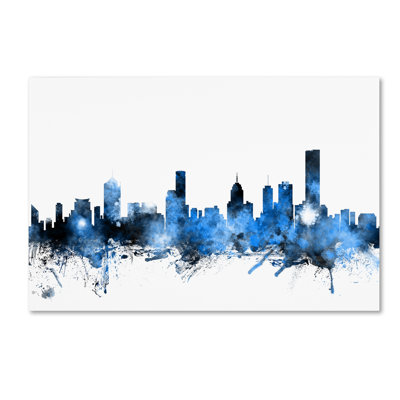 « melbourne australia horizon », reproduction d’impression sur toile tendue