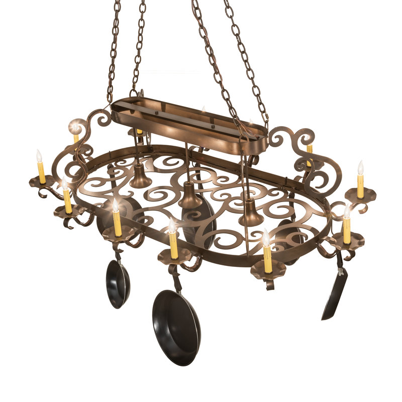 63" Long Neo 15 Light Pot Rack