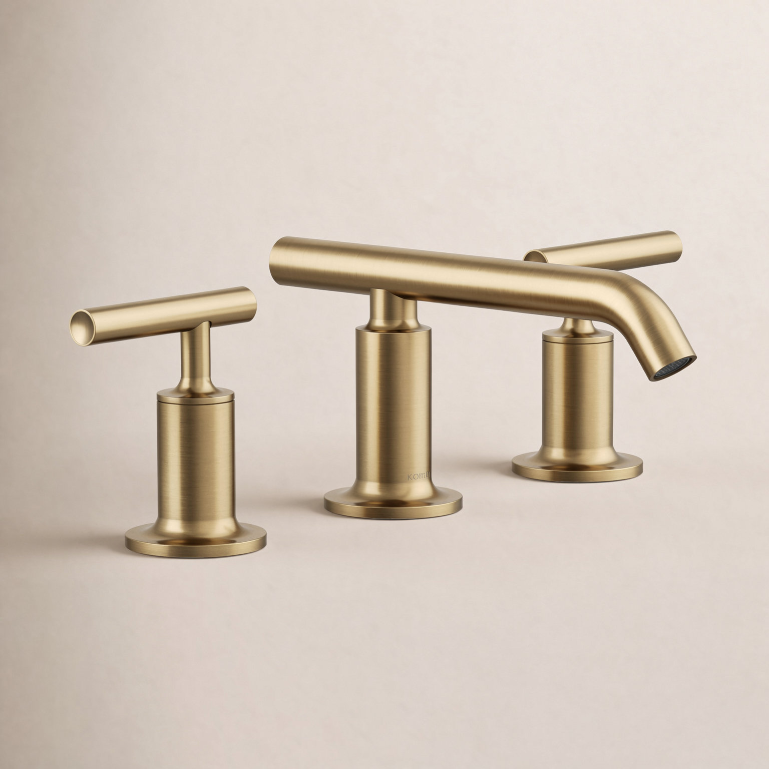 Purist 3-Hole Widespread Faucet with Drain, Vibrant Brushed Moderne Brass