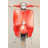 Small Red Moped - Office Transportation Metal Print Decor-119861844
