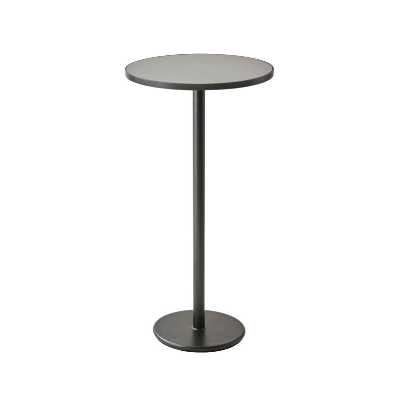 Go Outdoor Round Bar Table, Lava Gray, 23.7" W x 23.7" L x 40.8" H, Lava Gray