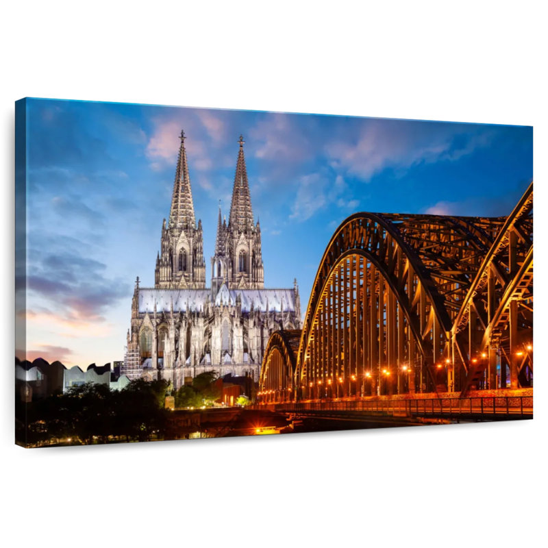 Cologne City At Dusk, 8" H x 12" W
