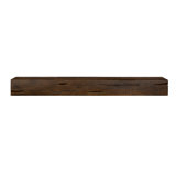 Cowanda Rustic Solid Wood Fireplace Mantel Shelf, Hand Carved Floating Mantel