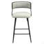ENSEMBLE DE 2 tabourets de bar à hauteur de comptoir de 26 po avec couvercle en polyuréthane et tabouret de bar pour îlot de cuisine avec base thermolaquée et repose-pieds-294965608