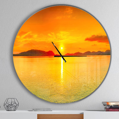 Sunset Sunset - Horloge murale moderne