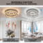 Ventilateurs de plafond avec lumières cristal moderne avec télécommande