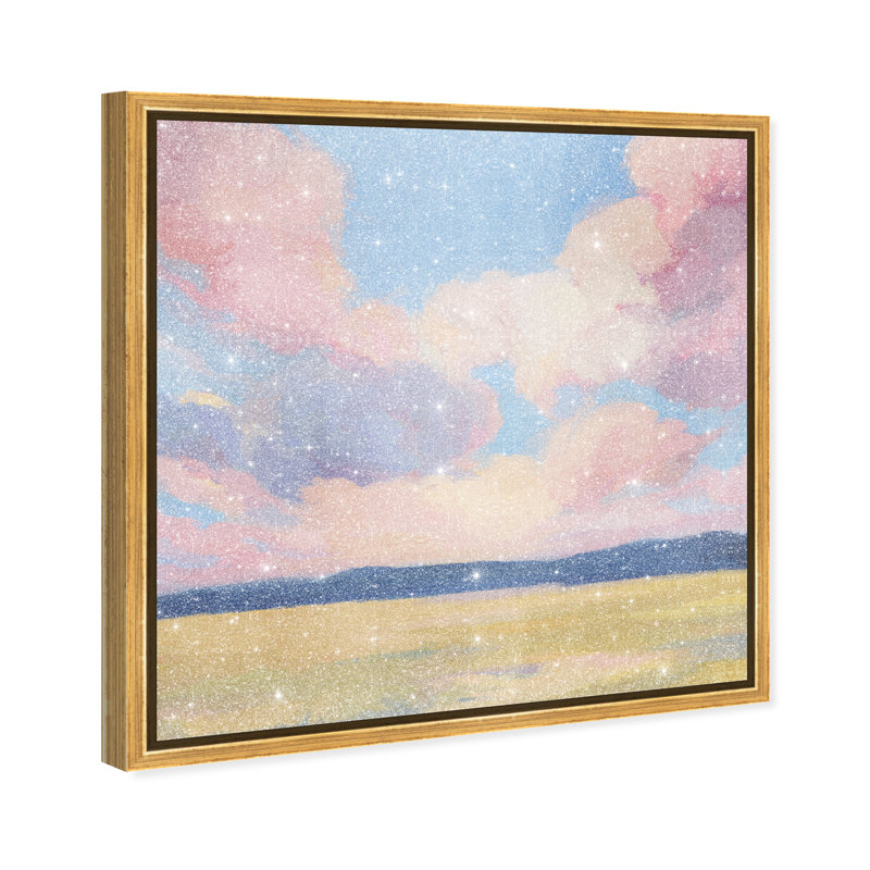 Blushing Sky Print by Oliver Gal, 17" H x 17" W, Gold Floater Frame