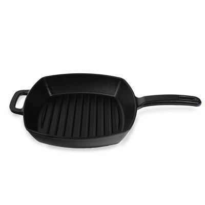 Plaque de cuisson en fonte de 10,25 pouces Megamaster, plaque de cuisson carrée antiadhésive pour plaques de cuisson, gril à steak et gril de légumes, accessoire de barbecue pour la cuisson intérieure / extérieure - 630-0010P