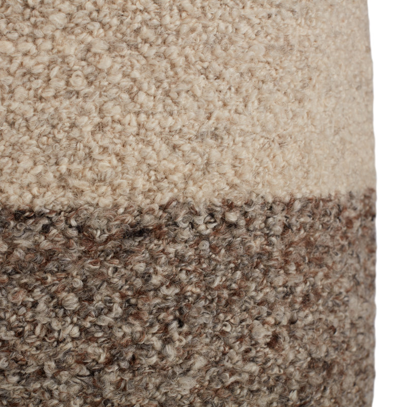 Hatteras Upholstered Pouf, Brown