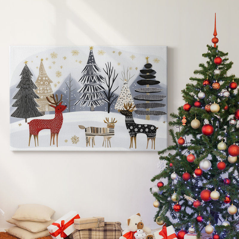 Christmas Holiday Arts - Toile tendue avec châssis, H 40 po x l 60 po