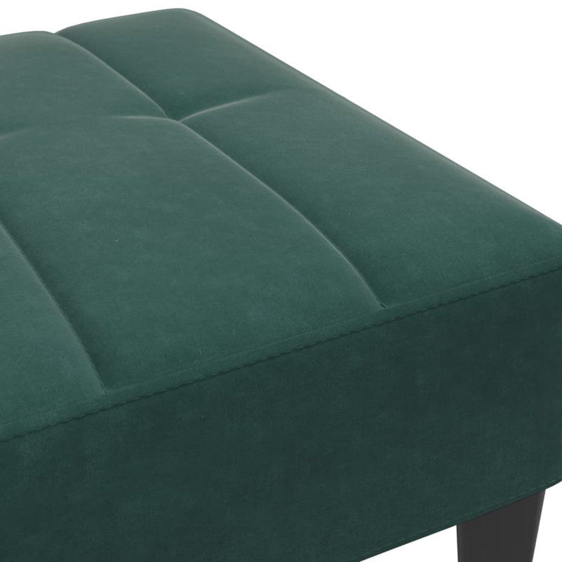 Ebern Designs Footstool 30.3"X21.7"X12.2", Velvet, Dark Green