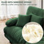 Canapé modulaire 3 places à assise profonde pour salon Studio | Vert sauge | Chenille-1540122966