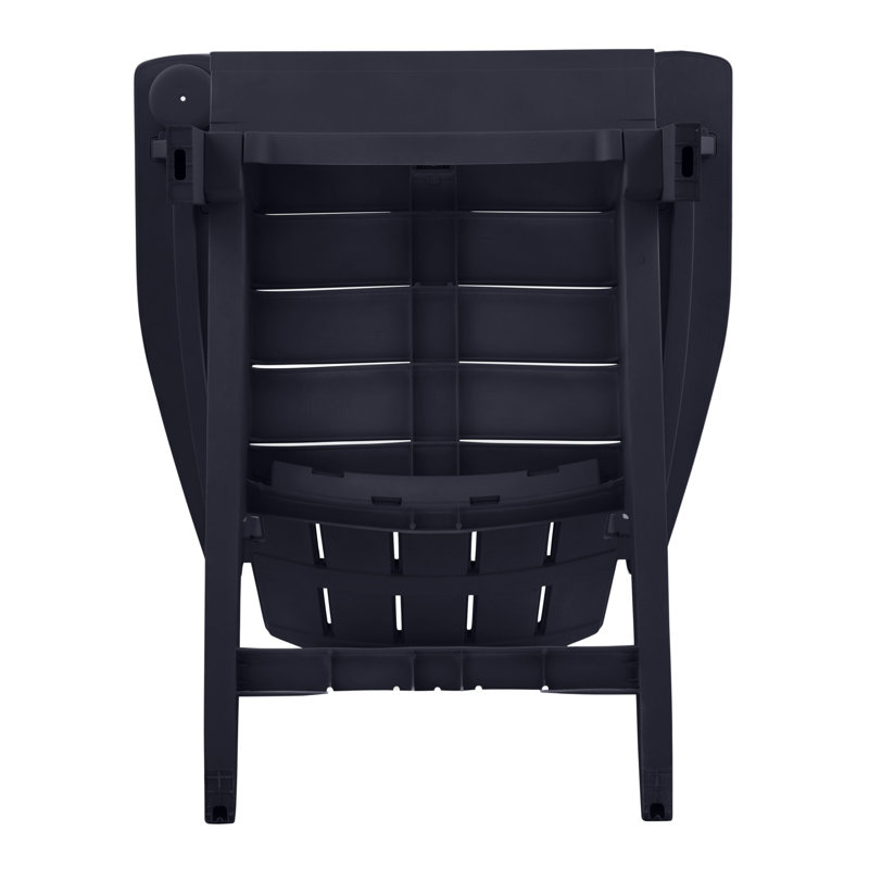 Keter Kiawah Adirondack Chair Durable Weatherproof Outdoor Furniture for Porch and Backyard (Choose Color), Midnight