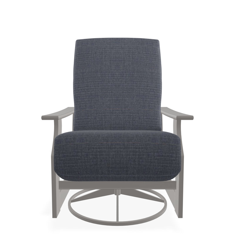 St. Catherine Marine Grade Polymer Deep Seating Cushion Swivel Rocker, Warm Gray, Proven Denim