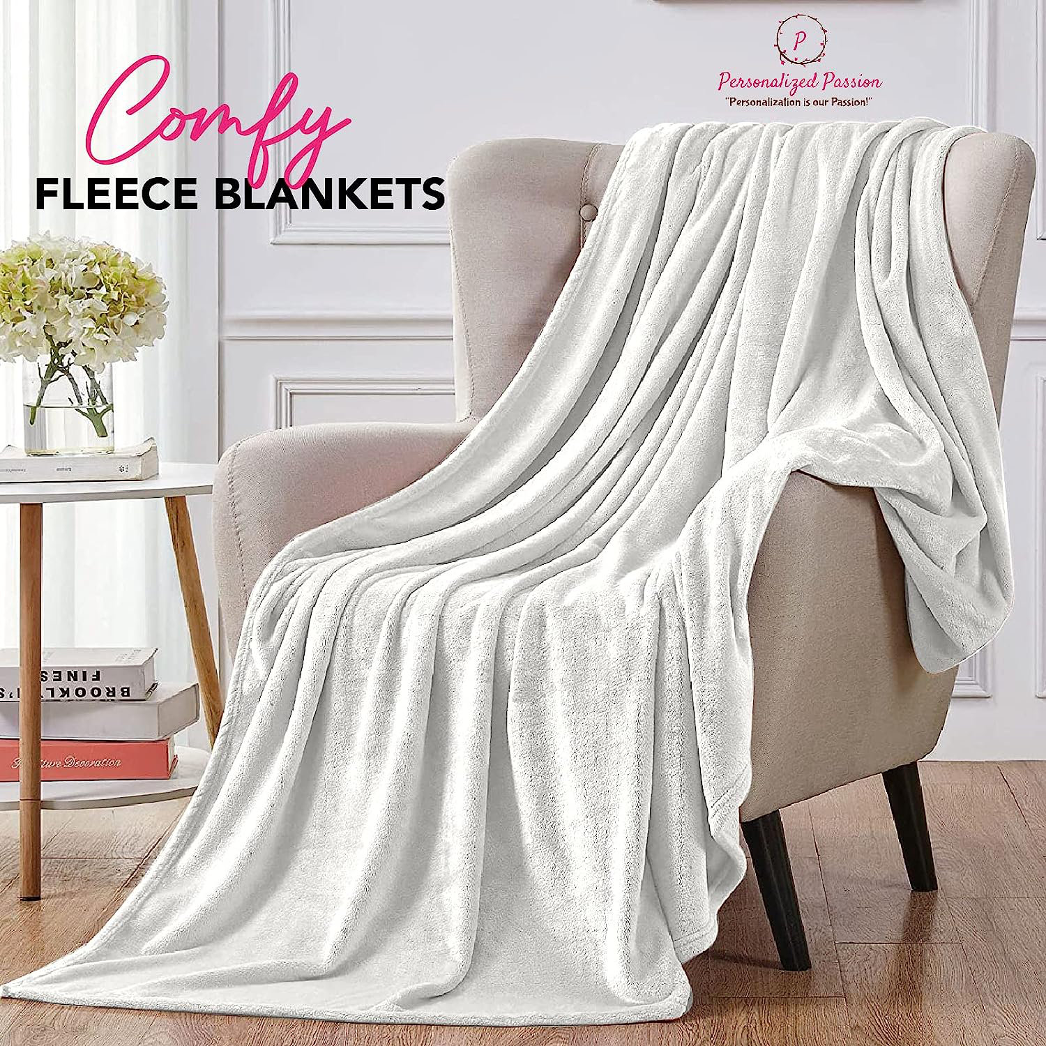 Family Heart Personalized 60x80 Plush Fleece Blanket
