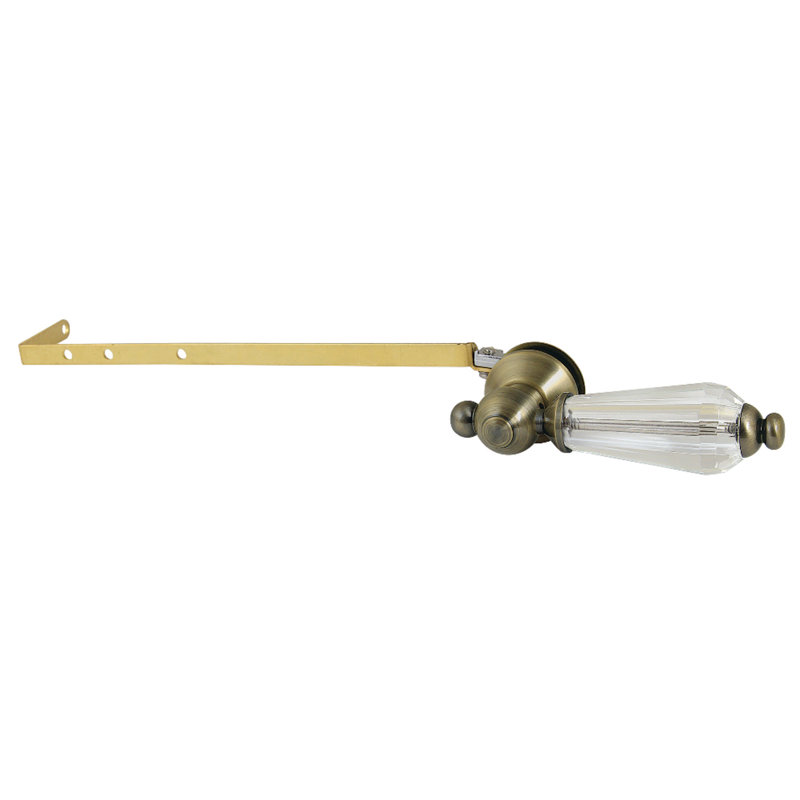 Levier de réservoir de toilette universel à fixation avant ou latérale Kingston Brass KTWLLD Kingston, Laiton antique