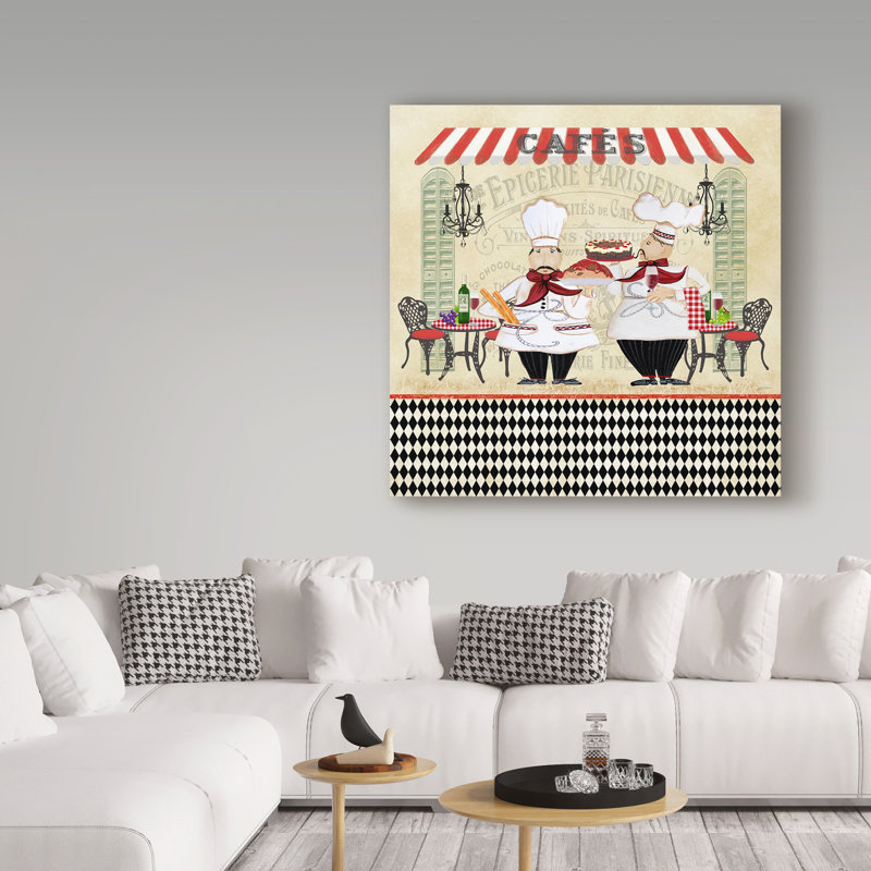 «French Cafe Chefs 1» par Deagen, impression sur toile tendue, H 18 po x l 18 po x P 2 po