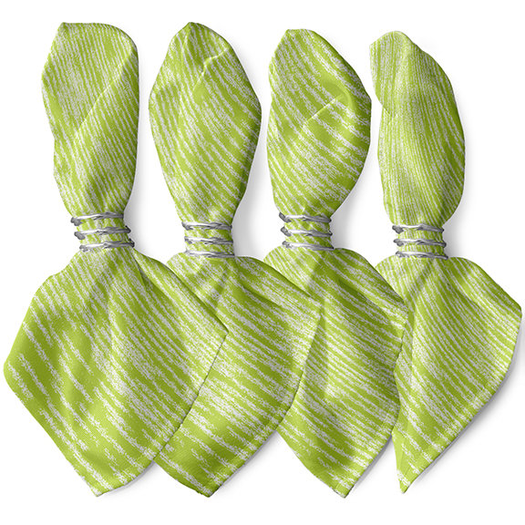 Serviette de table Algean, Vert jaune