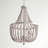 Dumas 5-Light Wood Bead Chandelier - Weathered White-336181885