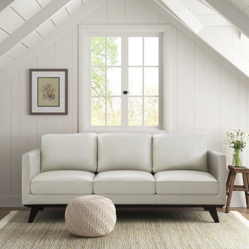 Asuka Upholstered 89'' Sofa, Ivory