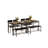 Tamajah 4-Piece 4-Person Rectangular Dining Set with 2 Chairs, Bench and Storage Shelves-211045689