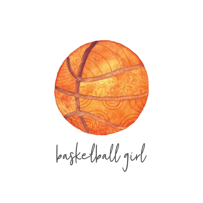 Sports Girl Basketball by Noonday Design - Wrapped Canvas Print, 93.98 cm H x 93.98 cm W x 1.91 cm D