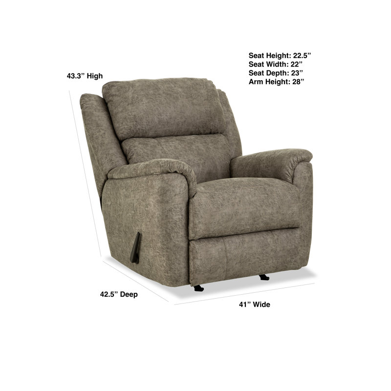 Fauteuil inclinable manuel berçant Demuth, Tanné